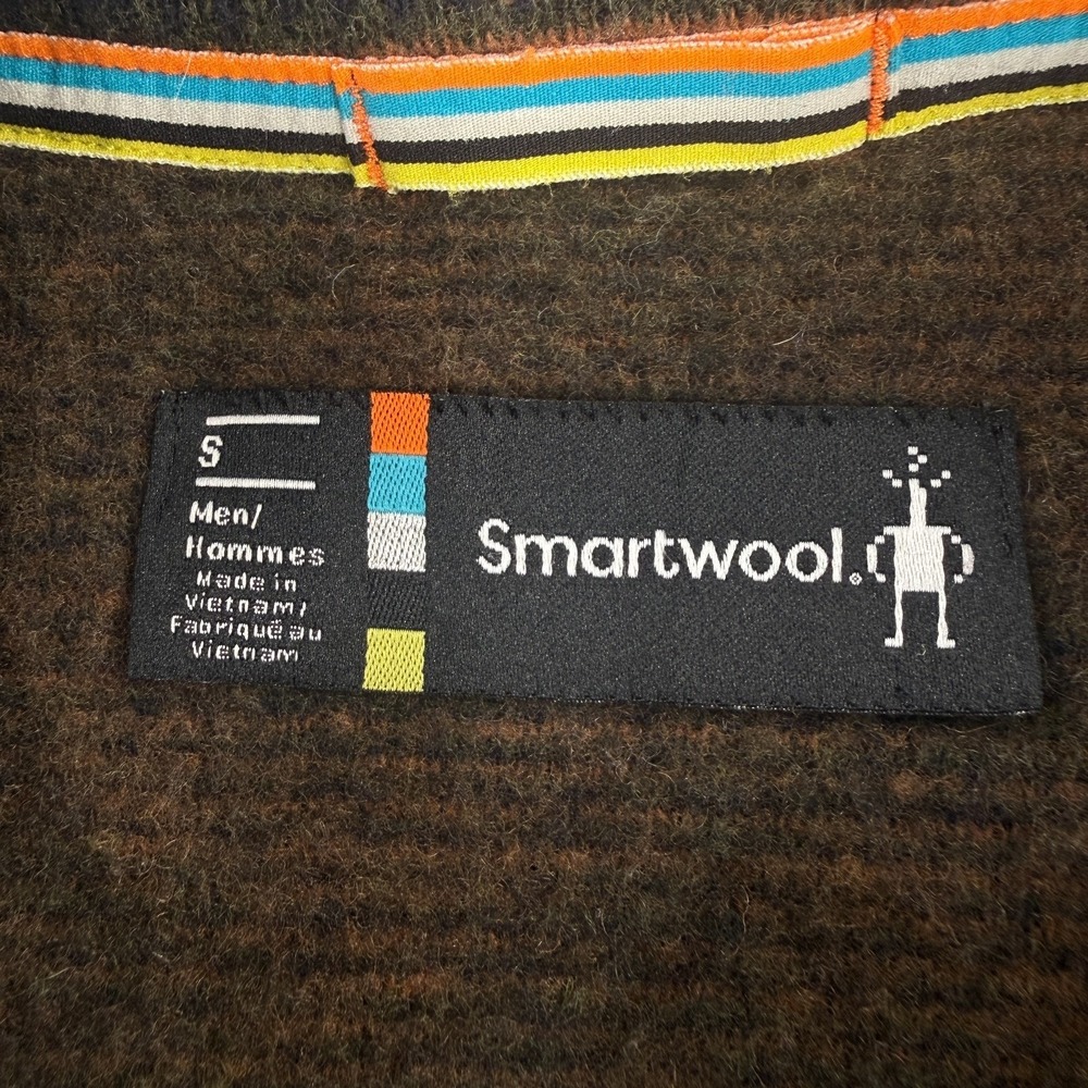 Smartwool Vest Mens S Blue Deep Navy Hudson Trail Fleece Fair Isle Full Zip Wool - Picture 3 of 11